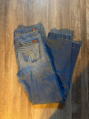 7FAMK lake blue dojo jeans sz 32